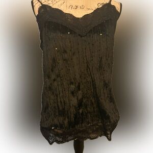 Original Y2K Lacy Black Camisole- medium